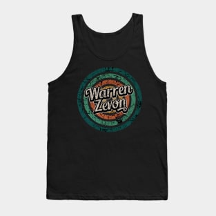 Warren Zevon // Retro Circle Crack Vintage Tank Top